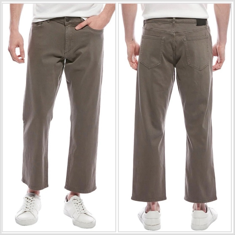 DL1961 Men’s Avery‎ Twill Straight Leg Jean Slate Grey 42x28 Cropped 5-Pocket